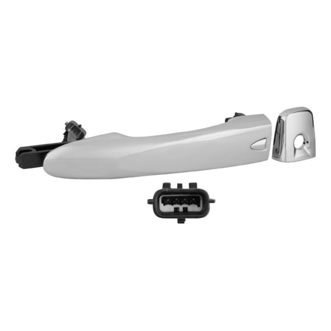 Manija Exterior Ns Np300 Delantera 16-19 Cromada Con Hoyo Para Llave Con Sensor Tw Izq