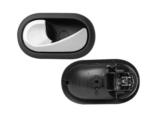 Manija Interior Rn Clio Euro Delantera/Trasera 07-09/Rn Duster 13-18/Rn Megane 04-10/Rn Sandero 07-15/Rn Scenic Ii 05-08/Rn Stepway 10-15 Para Chicote Negra/Cromo Plastico Tw Izq