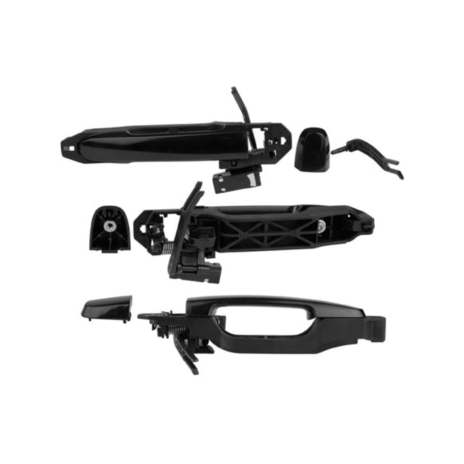 Manija Exterior Ty Yaris Trasera 06-12 4 Y 5 Puertas Negra C/Base Lisa Para Pintar Plastico Tw Izq