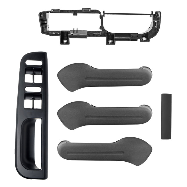 Manija Interior Vw Jetta A4 99-05 Kit Jaladera 5 Piezas Lisa Negro Plastico Solo Mango Mnj Delantero/Trasero Der/Izq