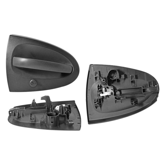 Manija Exterior Sm Fortwo W451 08-15 Sin Hoyo Para Llave Corrugada Negra Plastico Delantera Der