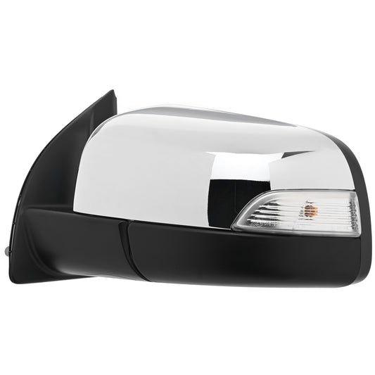 Espejo Electrico Abatible Con Desempanante Y Sensor De Proximidad Con Luz Inferior Y Direccional 12 Pines Cromado Izquierdo P/ Ford Ranger 2019-2023