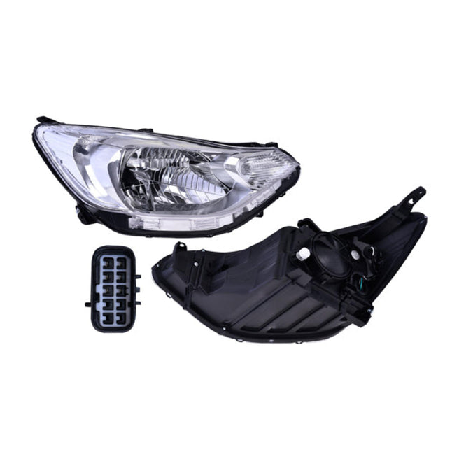 Faro Cv Aveo 18-23 Manual/Electrico S/Motor Fondo Cromado S/Foco Depo Der P/ Chevrolet Aveo 2018-2023