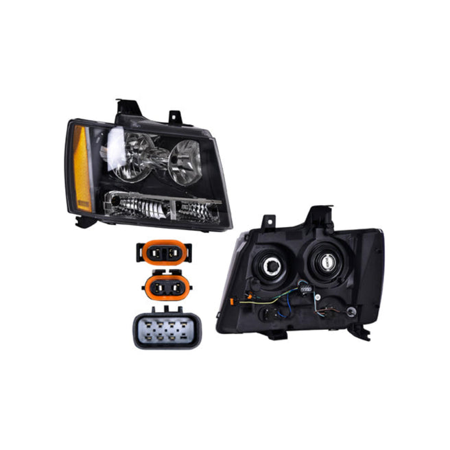 Faro Cv Avalanche 07-13 Fondo Negro S/Foco Depo Der P/ Chevrolet Avalanche 2007-2013