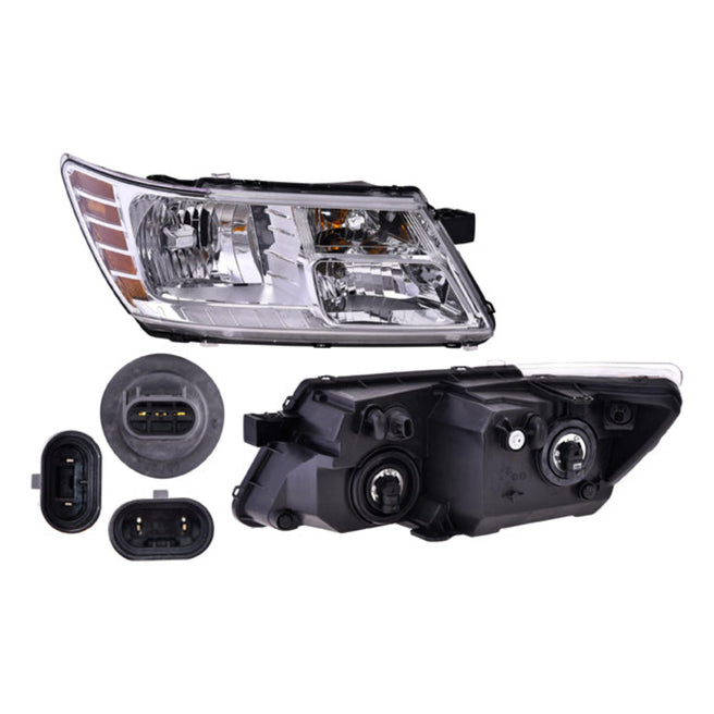 Faro Dg Journey Fondo Cromado C/Foco Depo Der P/ Dodge Journey 2009-2020