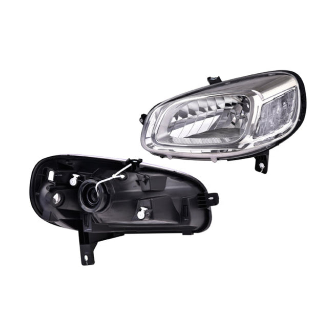 Faro Ft Uno 15-20 Manual Fondo Cromado S/Foco Depo Izq P/ Fiat Uno 2015-2020