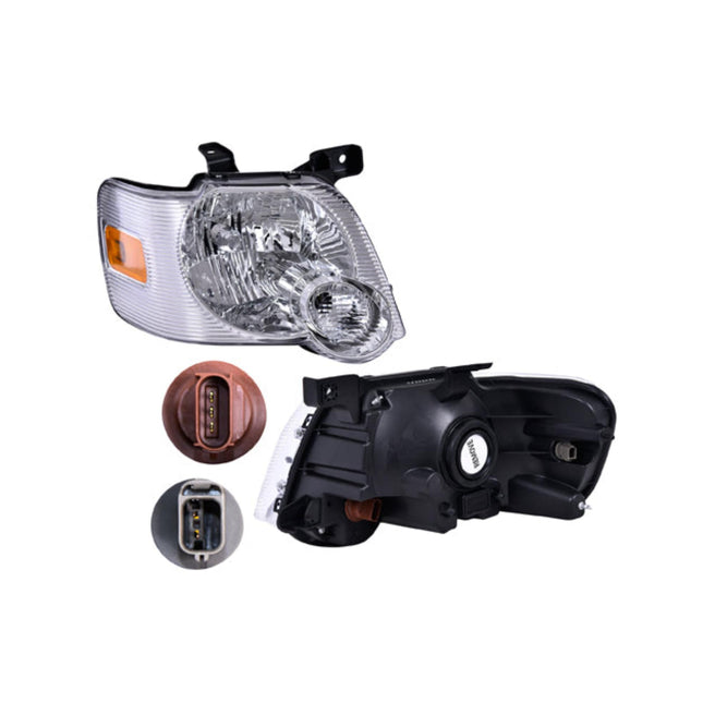 Faro Fd Explorer 06-10 Fondo Cromado S/Foco Depo Der P/ Ford Explorer 2006-2010