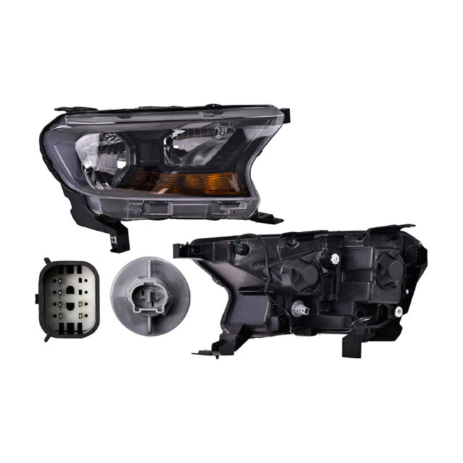 Faro Fd Ranger 17-21 Manual/Electrico Fondo Negro P/Foco Hb3 S/Foco Depo Der P/ Ford Ranger 2017-2021