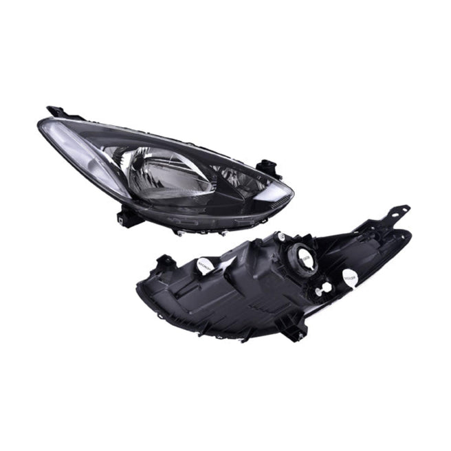 Faro Mz 2 12-15 Manual/Electrico Fondo Negro S/Foco Depo Der P/ Mazda 2 2012-2015