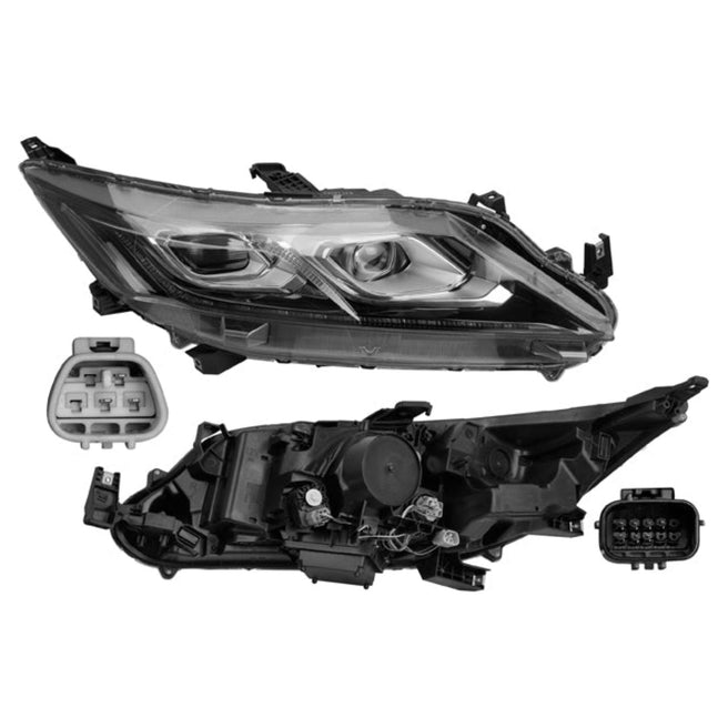 Faro Derecho para Mitsubishi Eclipse 2019-2021 LED Halógeno Sin foco Con motor Fondo cromado Eléctrico