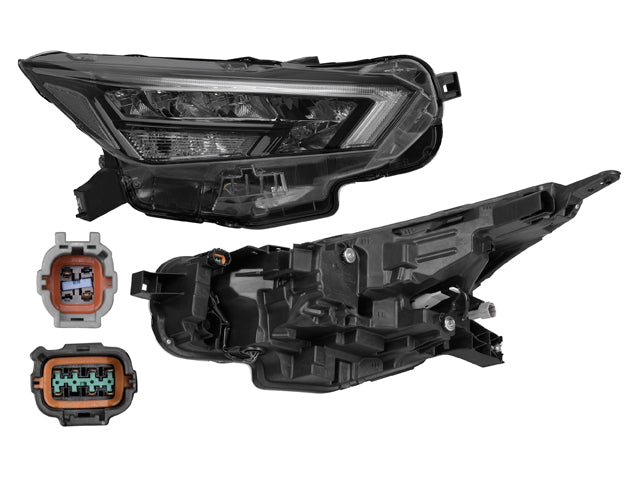 Faro Ns Versa 20-24 C/Leds Exclusive/Sr/Platinum Tyc Der P/ Nissan Versa 2020-2024