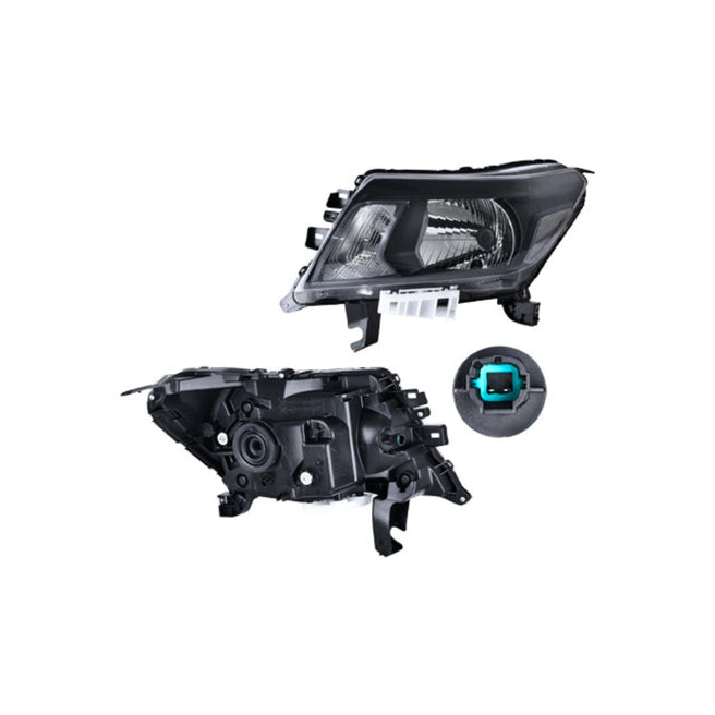Faro Ns Np300 16-20 Manual/Electrico Fondo Negro S/Foco Depo Izq P/ Nissan Np300 2016-2020