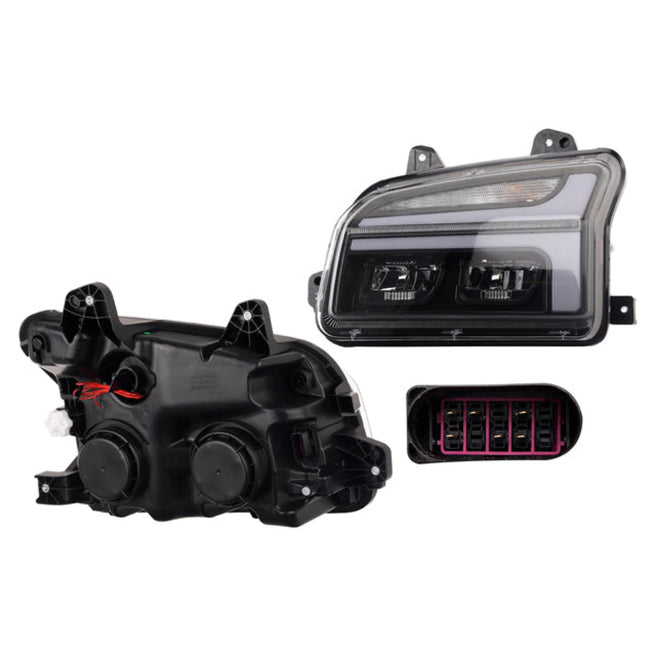 Faro Kw T880 Fondo Negro C/Leds Cn Izq P/ Kenworth T880 2014-2023