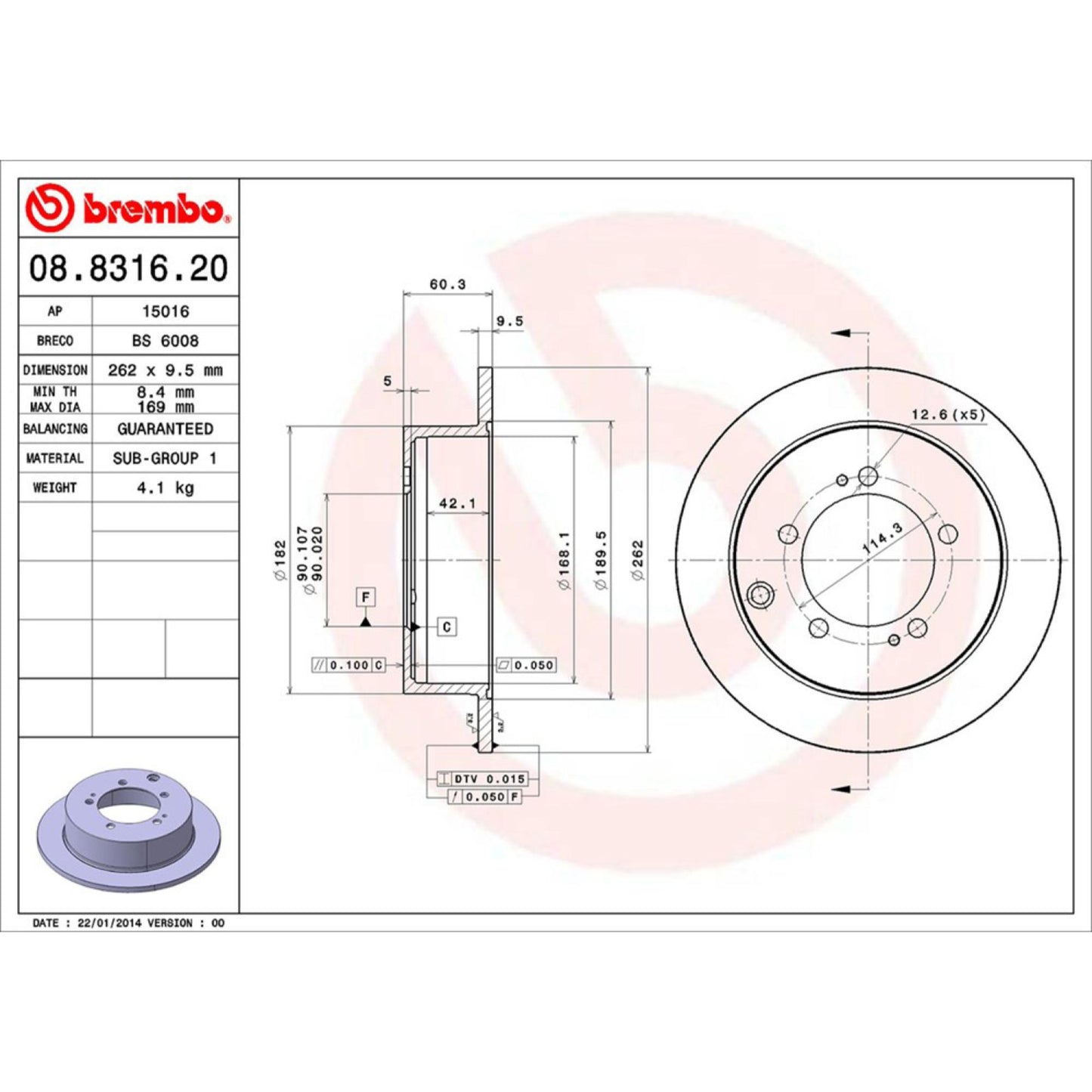 Disco De Freno Trasero Para Chrysler Sebring 1995-2005