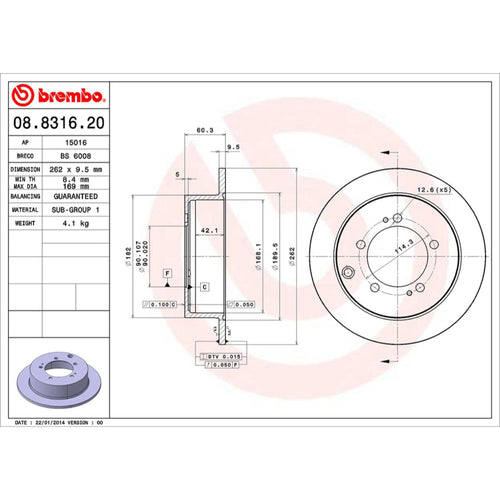 Disco De Freno Trasero Para Chrysler Sebring 1995-2005