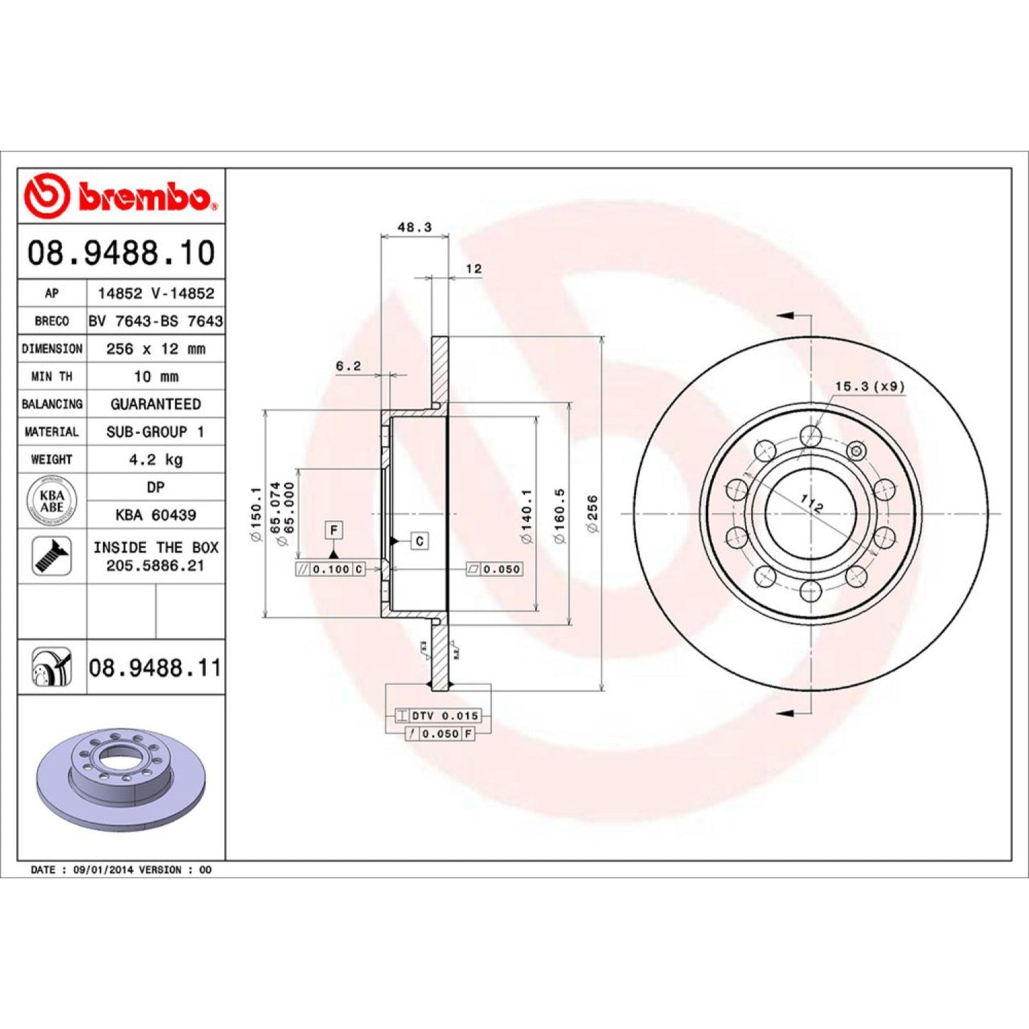 Disco De Freno Trasero Para Volkswagen Jetta 2005-2010