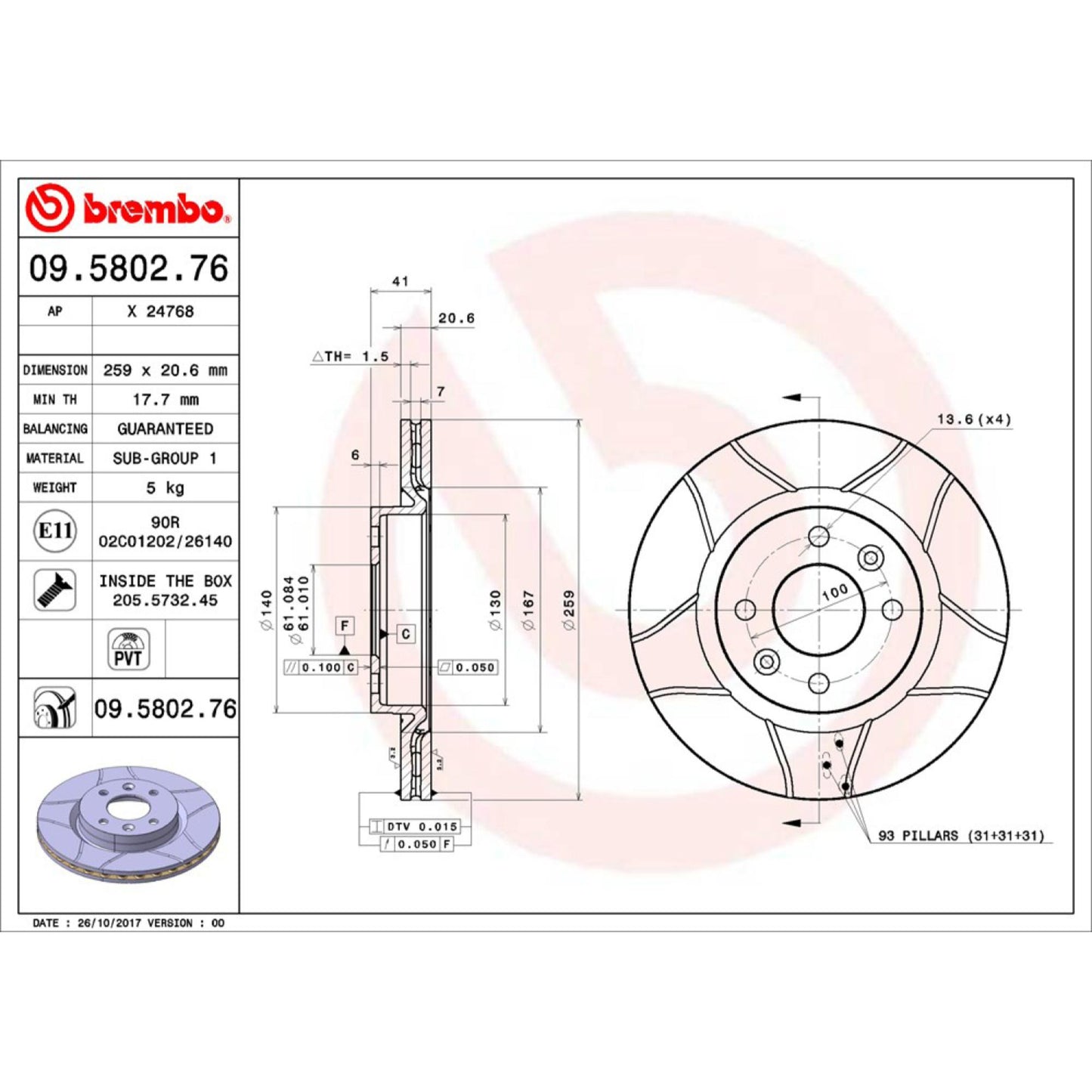 Disco De Freno Delantero Para Nissan Platina 2002-2010