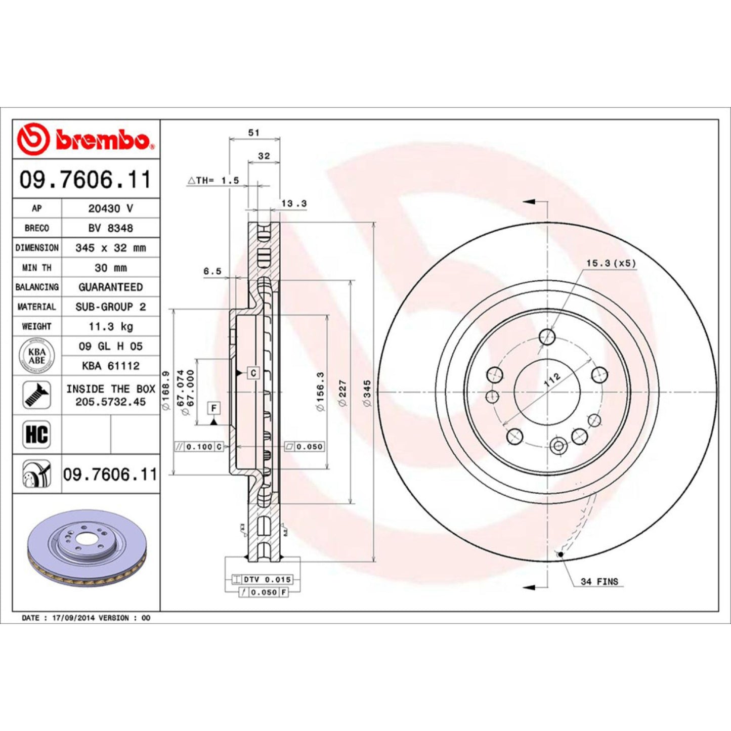 Disco De Freno Delantero Para Mercedes-Benz Ml320 1998-2002