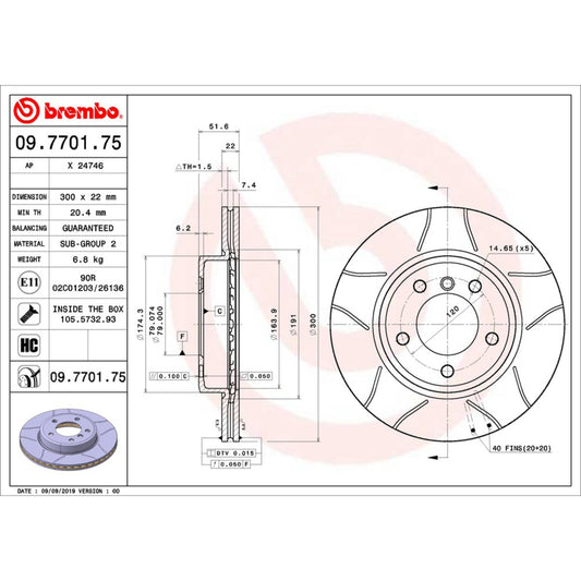 Disco De Freno Delantero Para Bmw 325Ci 2001-2006