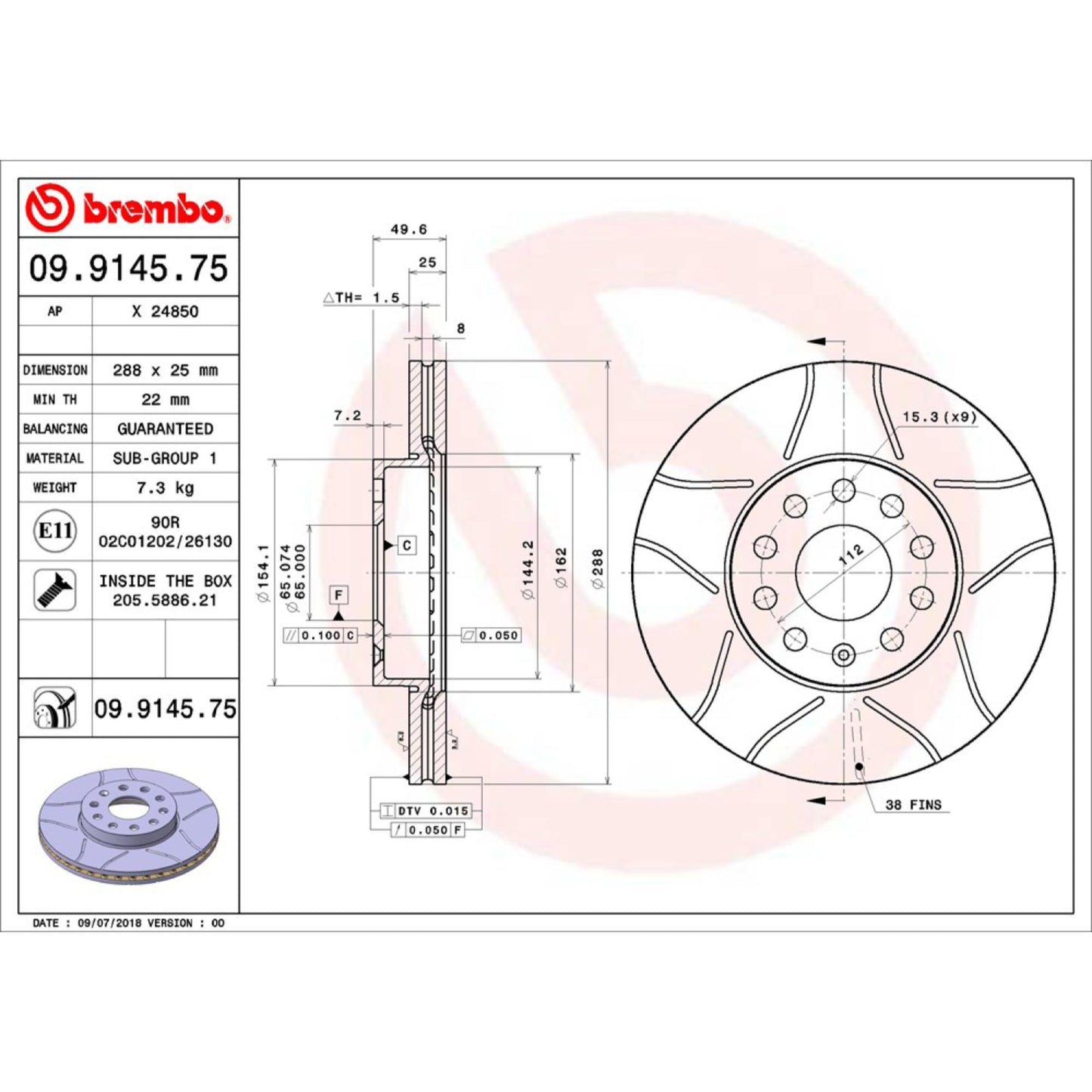 Disco De Freno Delantero Para Volkswagen Jetta 2005-2023