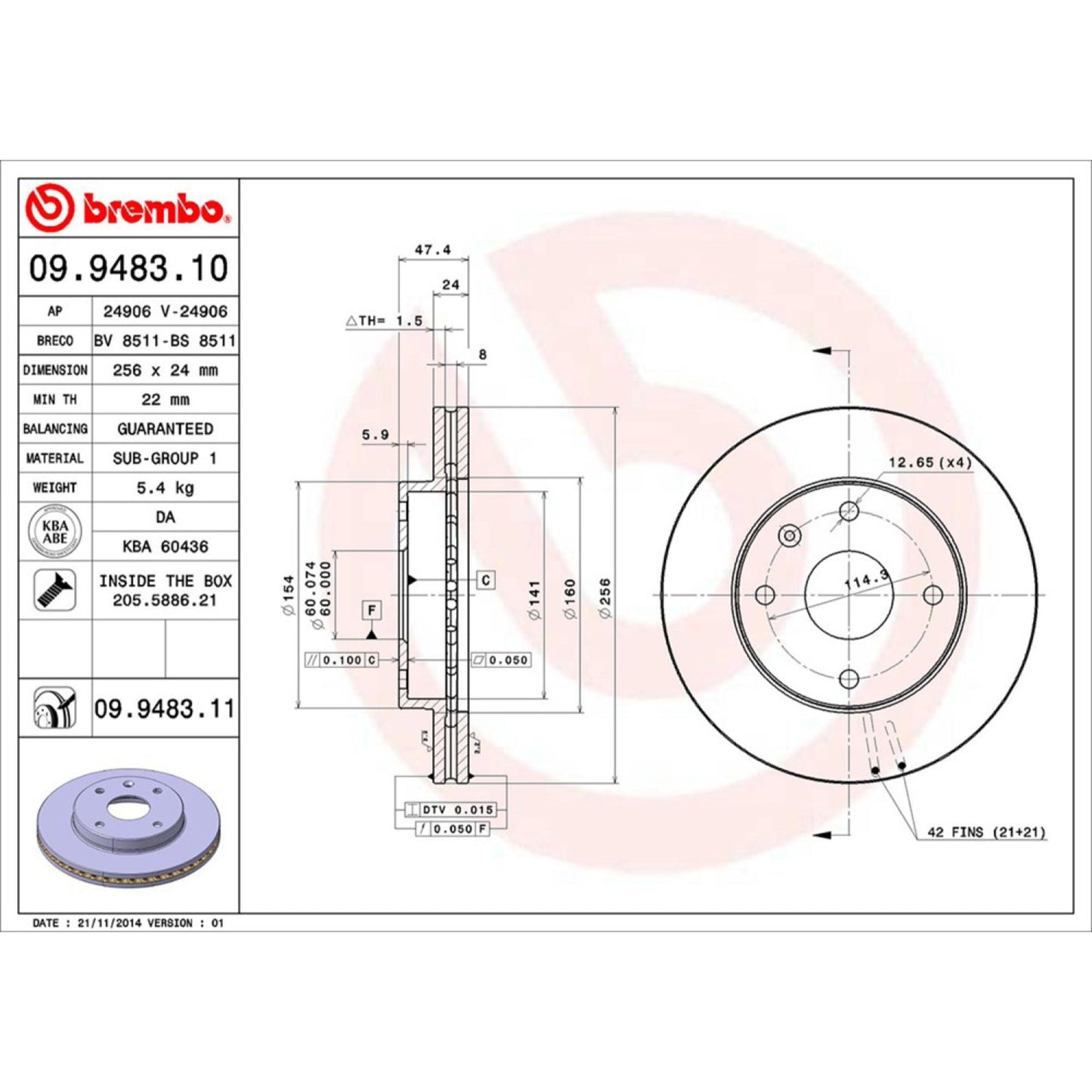Disco De Freno Delantero Para Chevrolet Optra 2006-2010