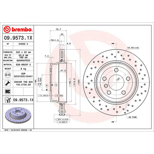 Disco De Freno Trasero Para Bmw X3 2004-2009