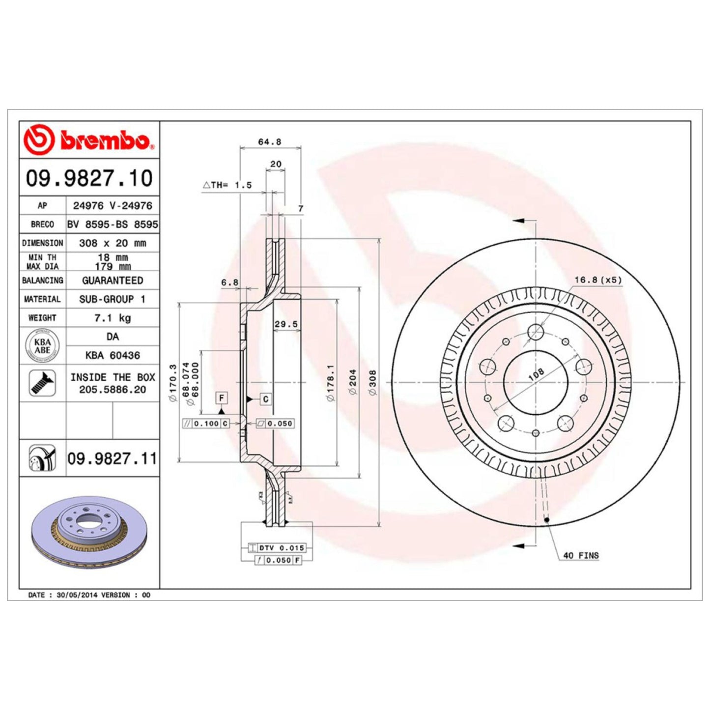 Disco De Freno Trasero Para Volvo Xc90 2003-2014