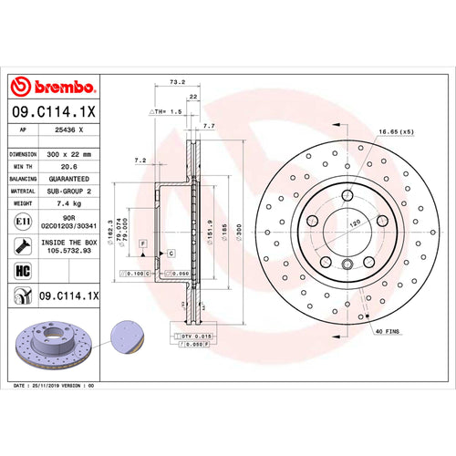 Disco De Freno Delantero Para Bmw 320I 2012-2018
