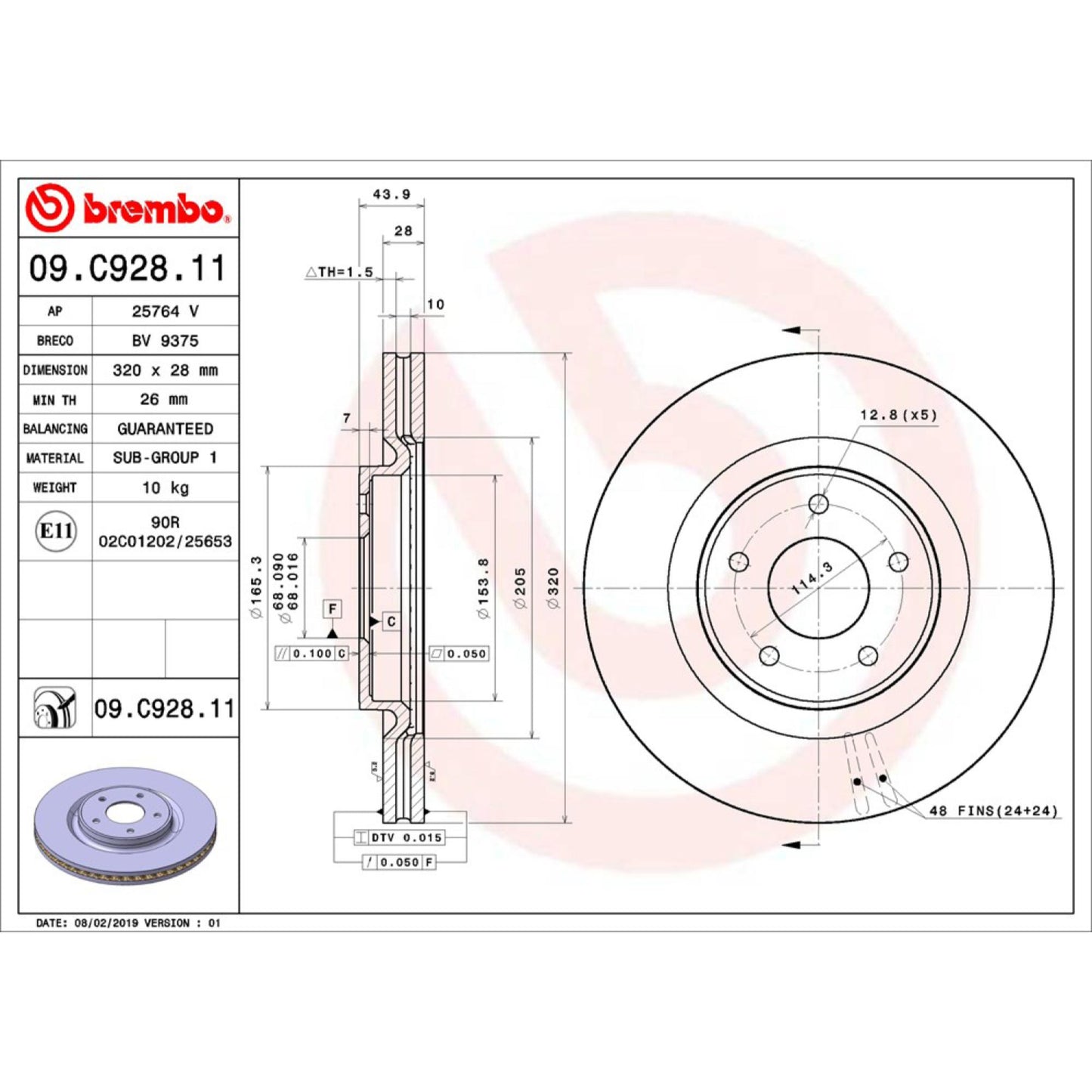 Disco De Freno Delantero Para Nissan X-Trail 2014-2019