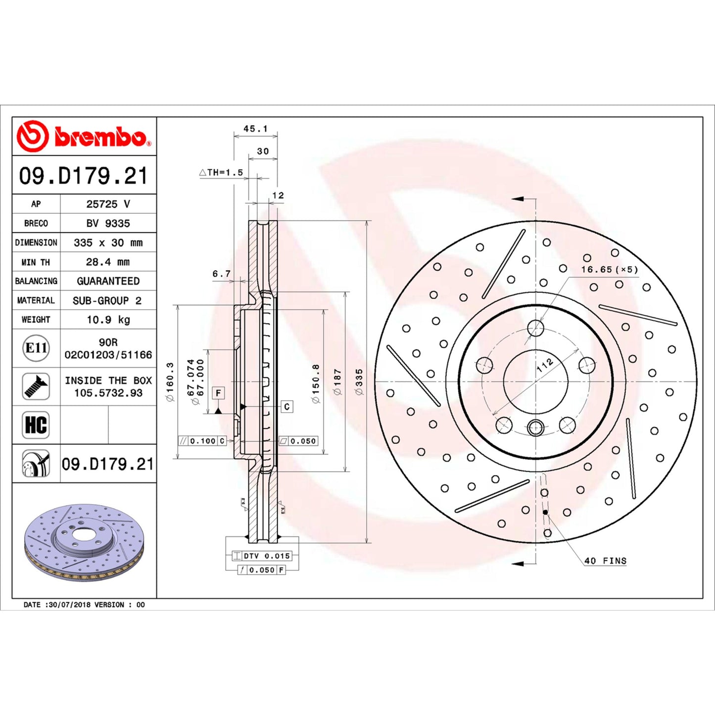 Disco De Freno Delantero Para Mini Cooper 2013-2022