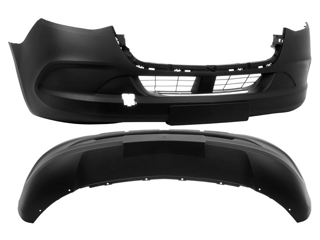 FASCIA DELANTERA MC SPRINTER 19-24 CORRUGADA NEGRA S/HOYO P/SENSOR S/HOYO P/REMOLQUE S/HOYO P/FARO 5 PUERTAS