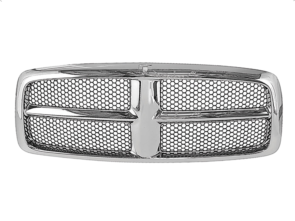 Parrilla Dg Ram 02-04 Completa Cromada C/Panal Negro P/ Dodge Ram 2002-2004