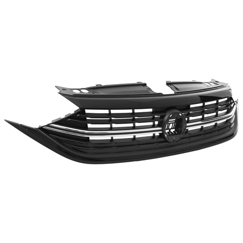 Parrilla Superior Negra Cromada Jetta 2022-2024