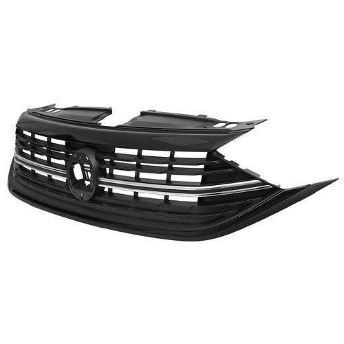 Parrilla Superior Negra Cromada Jetta 2022-2024