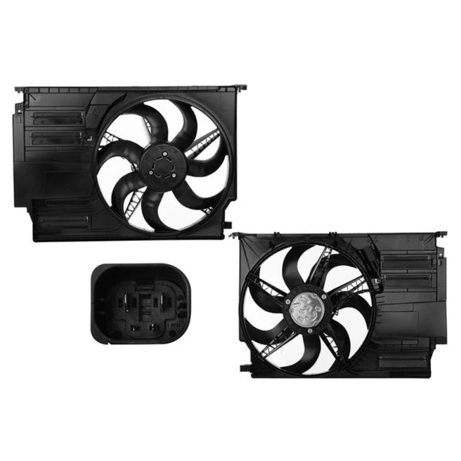 Motoventilador de Radiador Sencillo para Mini Cooper 2013-2017 L3 1.5L Completo 4 Pines