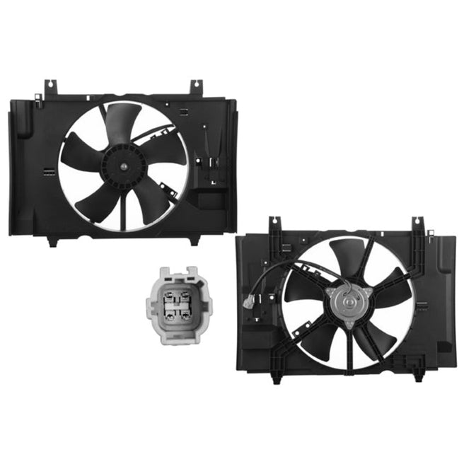 Motoventilador de Radiador Sencillo para Nissan Tiida 2013-2018 L4 1.6L Completo 4 Pines