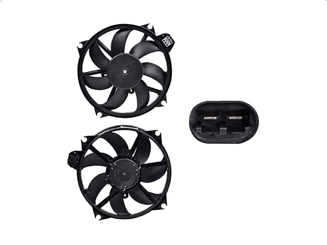 Motoventilador de Radiador Sencillo para Renault Megane 2008-2010 L4 1.6L L4 2.0L Completo con Resistencia 2 Pines