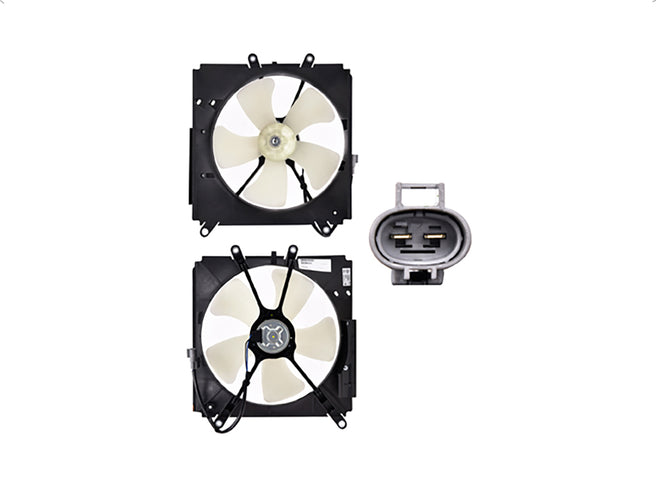 Motoventilador de Radiador Sencillo para Toyota Corolla 1993-1997 L4 1.6L L4 1.8L Completo 2 Pines