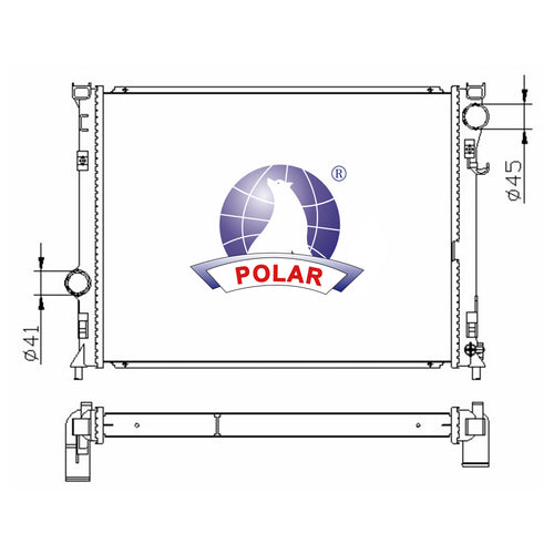 Radiador Chrysler 300 Manual 2008-2016 Polar