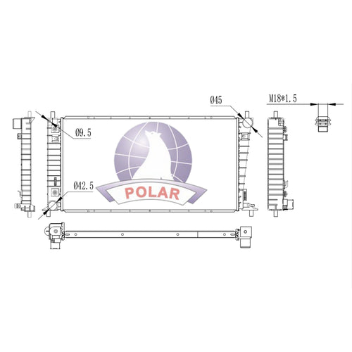 Radiador Lobo Automático 2001-2002 Polar