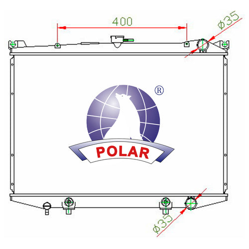 Radiador D21 Automático 1986-2004 Polar