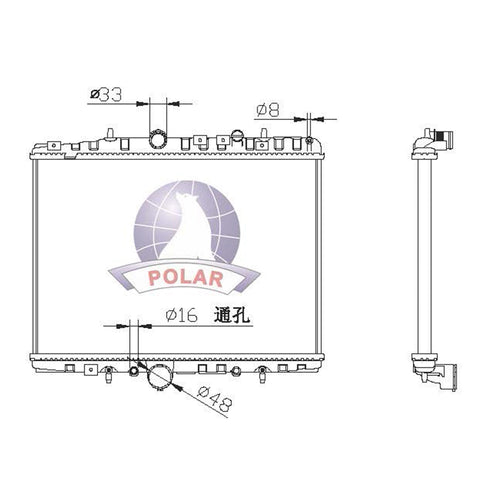 Radiador Peugeot 406 Manual 1999-2005 Polar