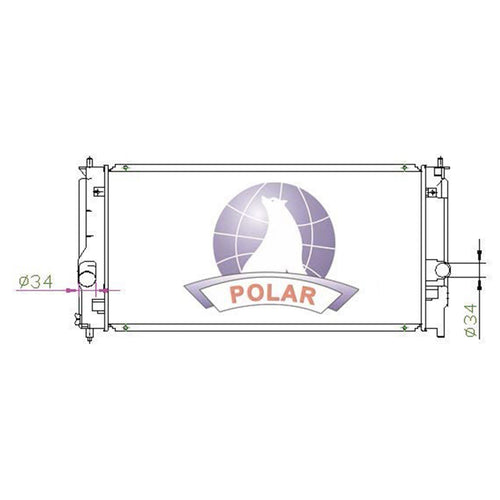 Radiador Mr2 Spyder Manual 2000-2005 Polar
