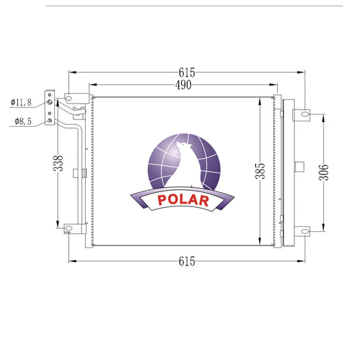 Condensador A/C Con Secador Wrangler 2018-2024 Polar