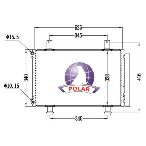 Condensador A/C Con Secador Swift 2007-2012 Polar