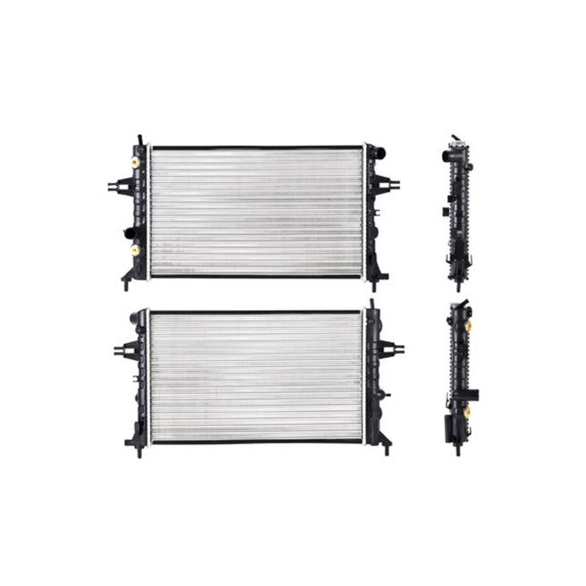 Radiador Cv Astra 00-08/Zafira 02-06 L4 1.6, 1.8, 2.0, 2.2 Lts Aut C/Aa 23 5/8X14 1/2X23Mm Alum Mec Polar