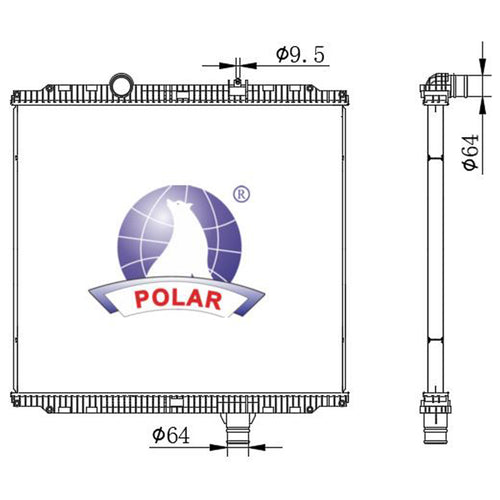 Radiador Tomas Cruzadas T700 2008-2016 Polar