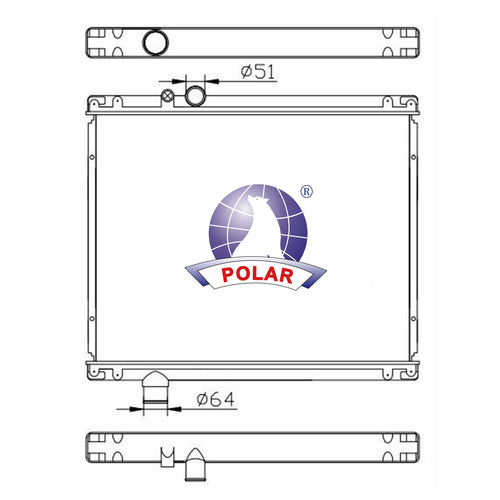 Radiador CV Manual 2000-2007 Polar