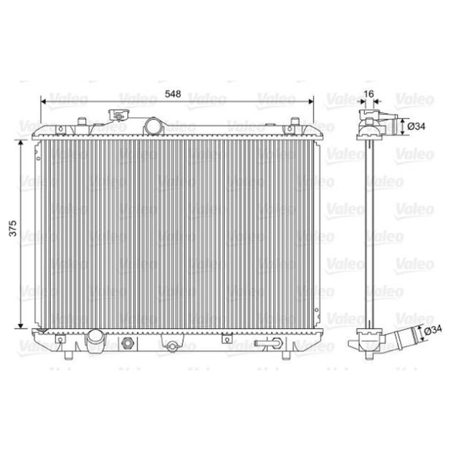 Radiador Suzuki Swift 2007-2011 L4 1.5L DPI: 15564