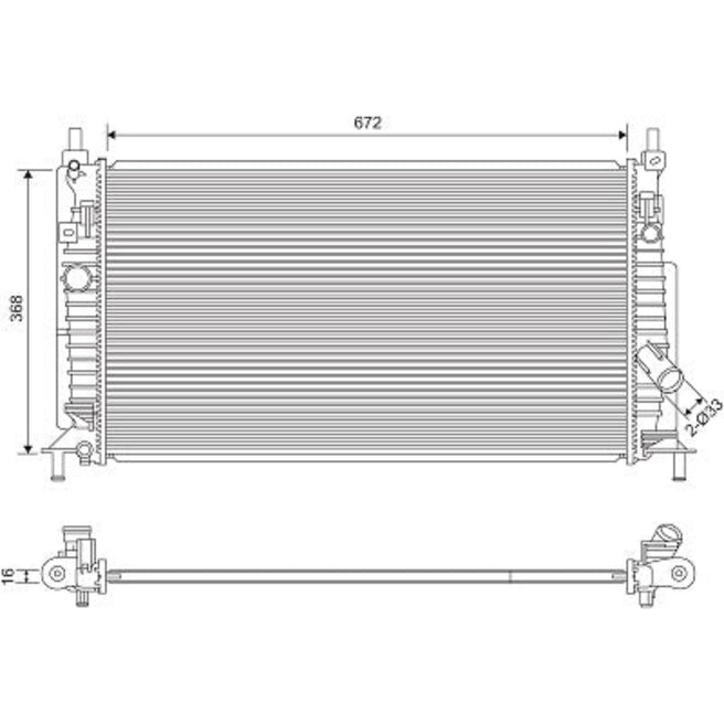 Radiador para Mazda 3 2010-2013 L4 2.5L DPI: 13100
